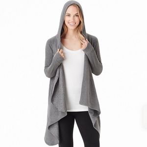 women's cuddl duds softwear hooded wrap cardigan